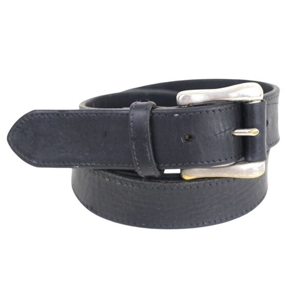 Old Navy BLACK GENUINE LEATHER 1 1/8"Wd CASUAL DRESS MEN'S BELT Sz 34 (I33 - Picture 2 of 12